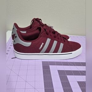 Adidas Originals Vulcanized Campus Mens Size 10 Red Grey Burgundy Shoes Tennis